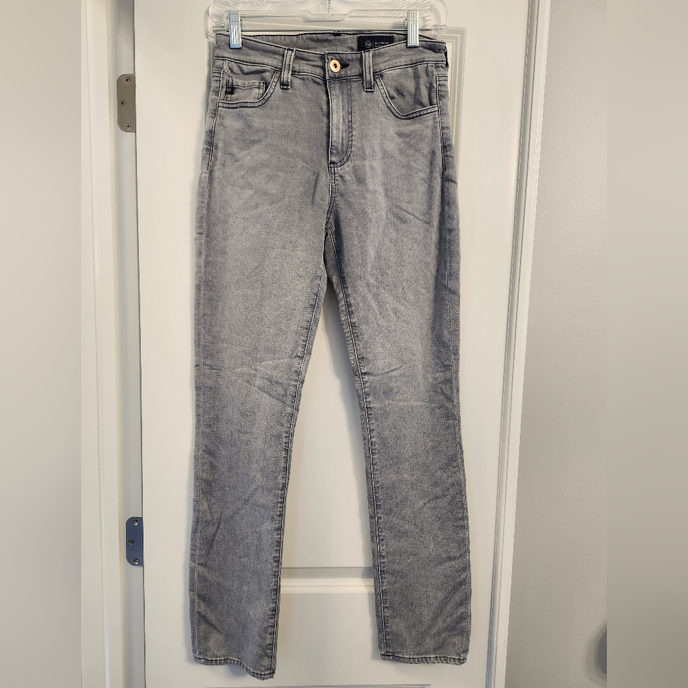AG Adriano Goldschmied Women’s Gray Skinny Jeans Size 26, 29” Inseam Stretchy